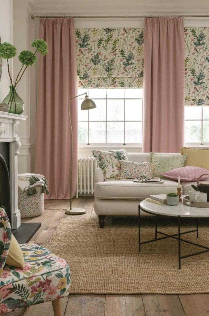 Clarke & Clarke – Gardenia Blush fabric