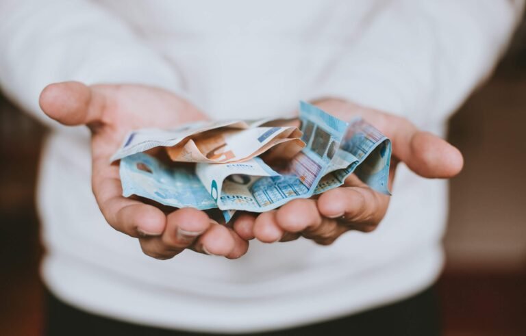 euros in hands