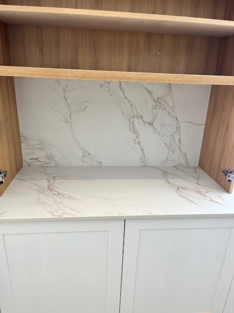 Dekton Entzo worktop and splashback installed in Bury Lancashire